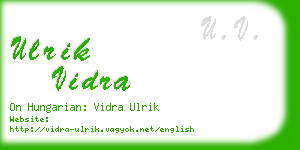 ulrik vidra business card